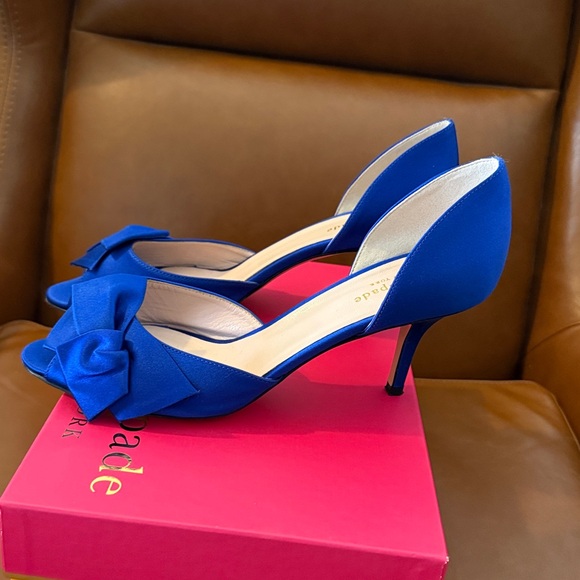 EUC Kate Spade cobalt sala heels - Picture 3 of 5